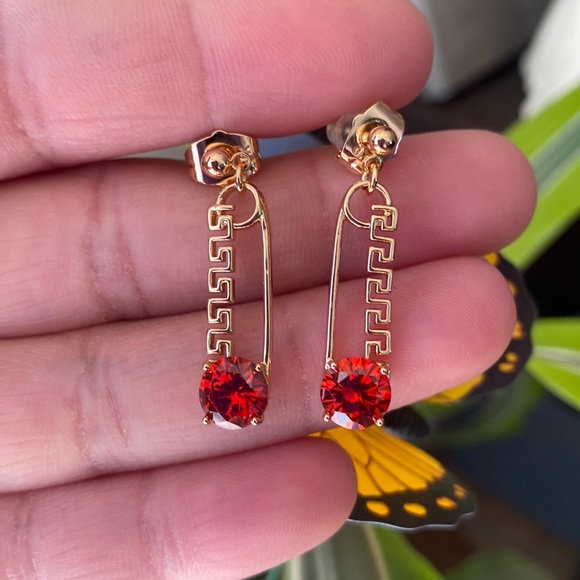 Fashion Jewelry Jewelry - Creative Pin Zircon Drop Earrings